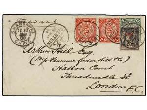 CHINA. 1900. TIENTSIN to LONDON. Envelope ... 
