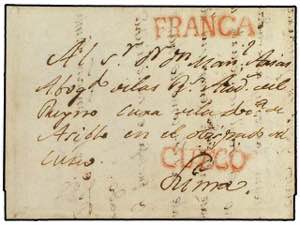 PERU. (1808 CA.). Carta con texto pero sin ... 