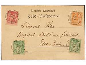 CHINA. 1901. Tarjeta Postal circulada a ... 