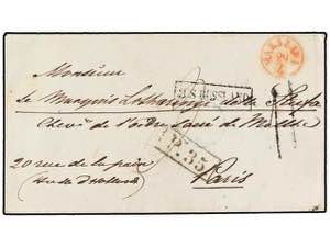 POLONIA. 1860. WARSAWA to PARIS. Envelope ... 
