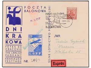POLINESIA FRANCESA. 1936 (29-VI). KRAKOW a ... 