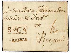 COLOMBIA. 1806 (10 Julio). BUGA a POPAYAN. ... 