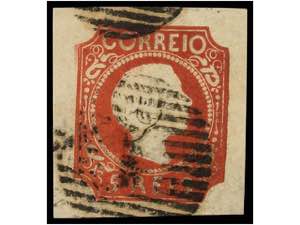 PORTUGAL. Mu.5. 1855. 5 reis castaño rojo ... 