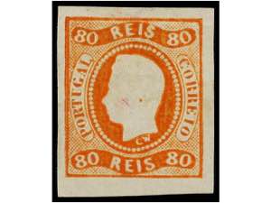 PORTUGAL. Af.24. 1866. 80 reis naranja. ... 