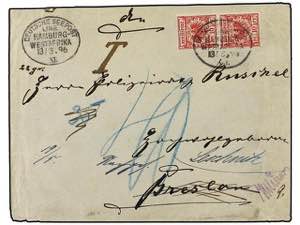 ANGOLA. 1896 (March 13). Cover sent to ... 