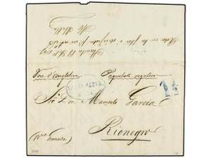 COLOMBIA. 1849 (Aug. 14). Entire letter from ... 