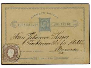 CABO VERDE. 1894 (Jan 18). Cape Verde 10c. ... 