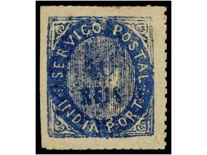 INDIA. Mu.10. 1871. 40 reis azul. Muy bonito ... 