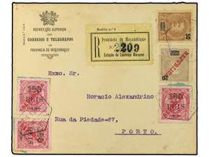 LORENZO-MARQUES. 1915. Registered imprinted ... 