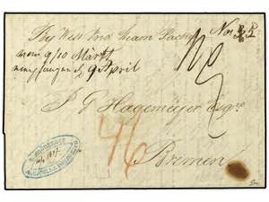 PUERTO RICO. 1847 (March 10). Entire letter ... 