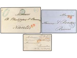 RUSIA. 1862-63. THREE covers from SAINT ... 