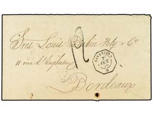 COLOMBIA. 1876 (Oct 2). Stampless cover to ... 