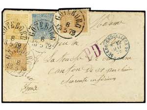 SUECIA. 1872 (May 8). Cover to FRANCE ... 