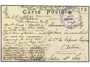 SUECIA. 1916. Military mail picture post ... 