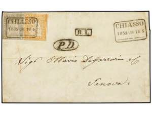 SUIZA. 1859 (July 16). Cover at triple rate ... 