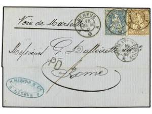 SUIZA. 1866 (Aug 18). Entire ... 