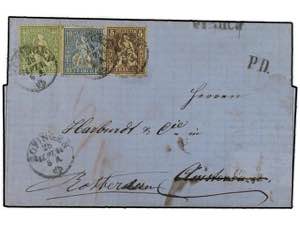 SUIZA. 1866 (Sept 28). Entire ... 