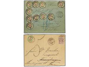 SUIZA. 1879-97. Six covers with POSTAGE DUE ... 