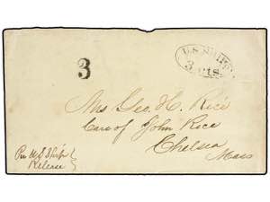 ESTADOS UNIDOS. (1850 CA.). Envelope without ... 