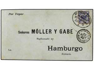 URUGUAY. 1892. MONTEVIDEO to HAMBURGO with ... 