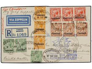 ZEPPELIN. 1933. MOROCCO. TANGIER to ... 