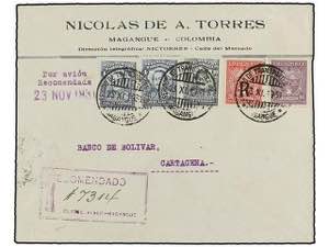 COLOMBIA. Sc.C60, CF4. 1931. MAGANGUE to ... 