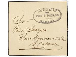 CUBA. (1880 CA.). HABANA correo interior. ... 