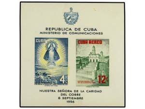 CUBA. Ed.673. 1956. Hojita bloque COLOR ... 