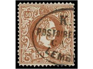 AUSTRIA. Mi.41I. 1867. 50 kr. brown, fine ... 