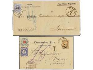 AUSTRIA. 1883-85. Cover and postal ... 