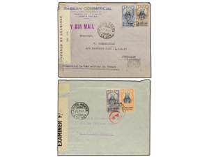 ETIOPIA. 1943-44. DOS cartas circuladas a ... 