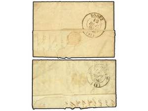 FRANCIA. 1841-42. DOS cartas con ... 