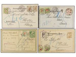 AUSTRIA. 1891-1909. Eight postal ... 