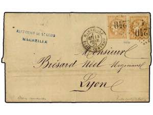 FRANCIA. Yv.43B+43Bb. 1871 (February). ... 