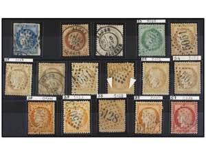 ARGELIA. 1870-1880. Conjunto de 16 sellos de ... 