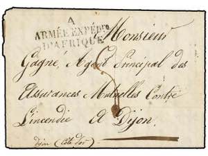 ARGELIA. 1832. ARGEL a DIJON. Carta completa ... 