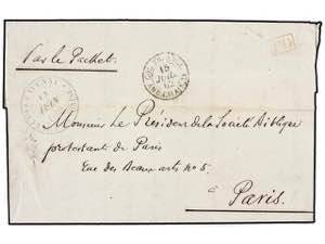 GUAYANA FRANCESA. 1862. CAYENNE a PARIS. ... 