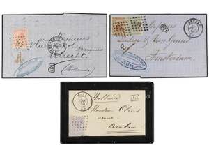 BELGICA. 1866-70. FIVE covers to HOLLAND. ... 