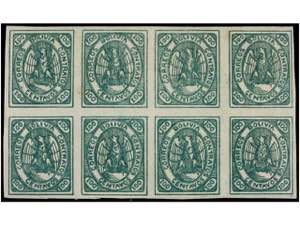 BOLIVIA. Sc.8. 1867. 100 ctvos. verde. ... 