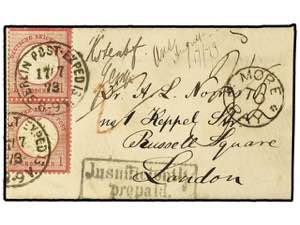 ALEMANIA. 1873. Tiny envelope + original ... 