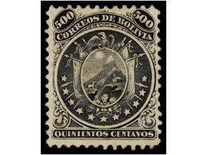 BOLIVIA. Sc.19. 1868. 500 ctvos. once ... 
