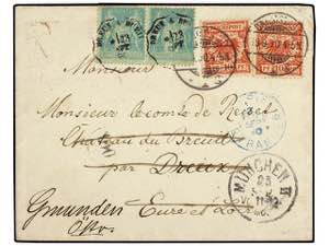 ALEMANIA. 1890 (Sept 9). Cover to FRANCE ... 