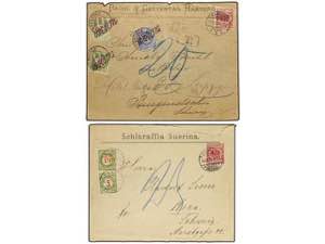 ALEMANIA. 1894-97. Two covers franked with ... 