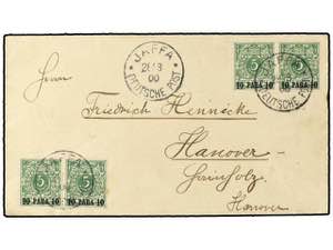 LEVANTE: CORREO ALEMAN. 1900. Envelope to ... 