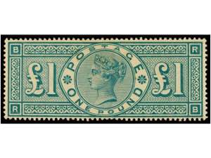 GRAN BRETAÑA. Sg.212. 1887. 1 £ green. ... 