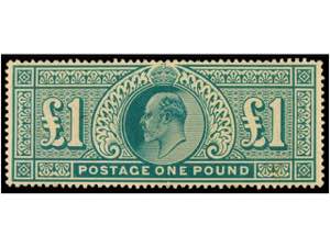 GRAN BRETAÑA. Sg.266. 1902. 1 £ green. ... 