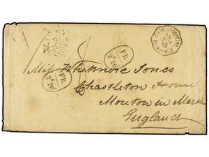 ARGENTINA. 1863 (May 14). Stampless cover ... 