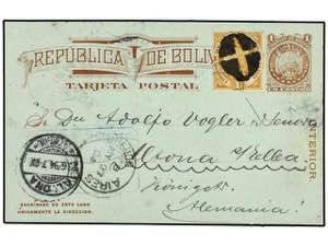 BOLIVIA. 1904. SUCRE a ALEMANIA. ... 