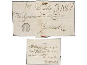 GUATEMALA. (1800 CA.). Dos carta circuladas ... 