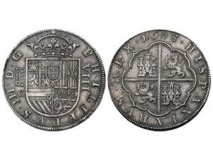  Philip III - 8 Reales. 1608. SEGOVIA. C. ... 